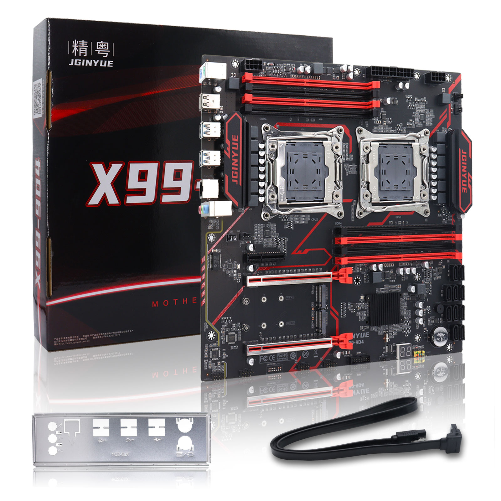 Ecc Ram Server - JGINYUE X99‑9D4 Çift LGA2011‑3 Sunucu Anakartı