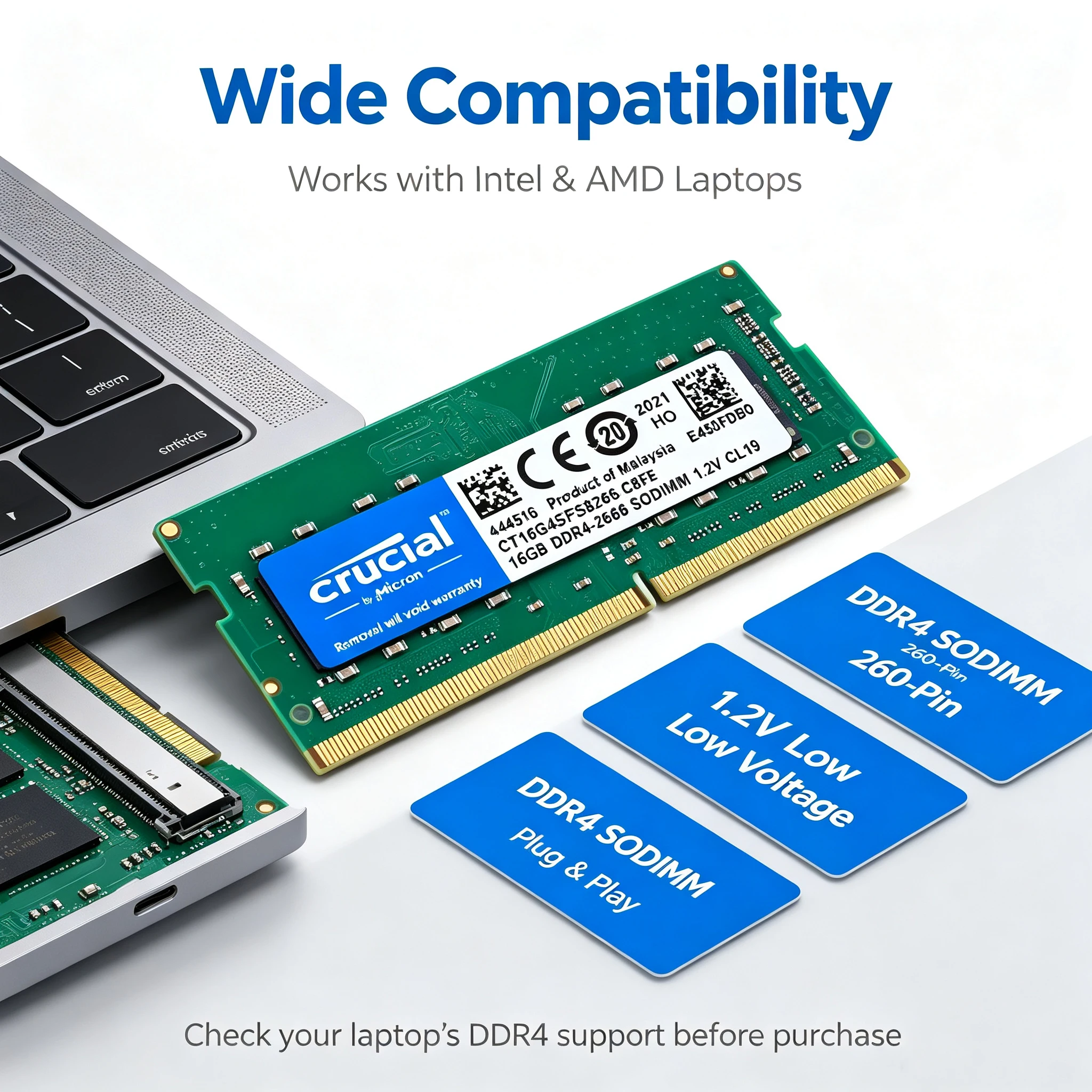 Crucial DDR4 Dizüstü Bilgisaya - Ddr4 2400Mhz incelemesi ve fiyatı