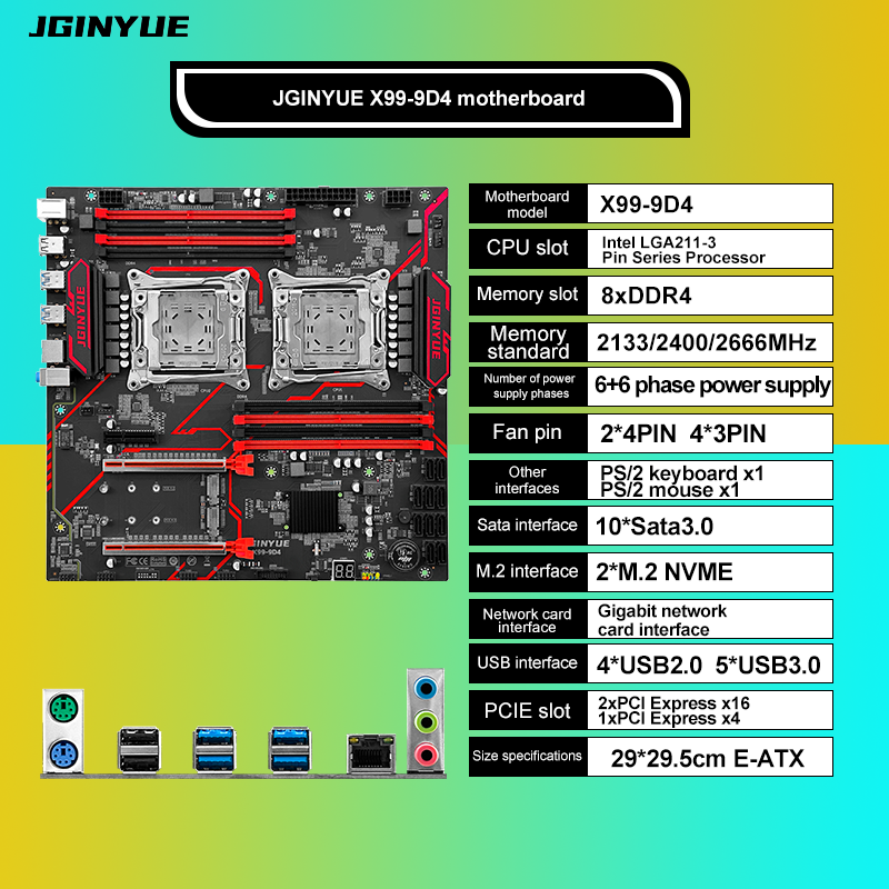 JGINYUE X99‑9D4 Çift LGA2011‑3 - Ecc Ram Server incelemesi ve fiyatı